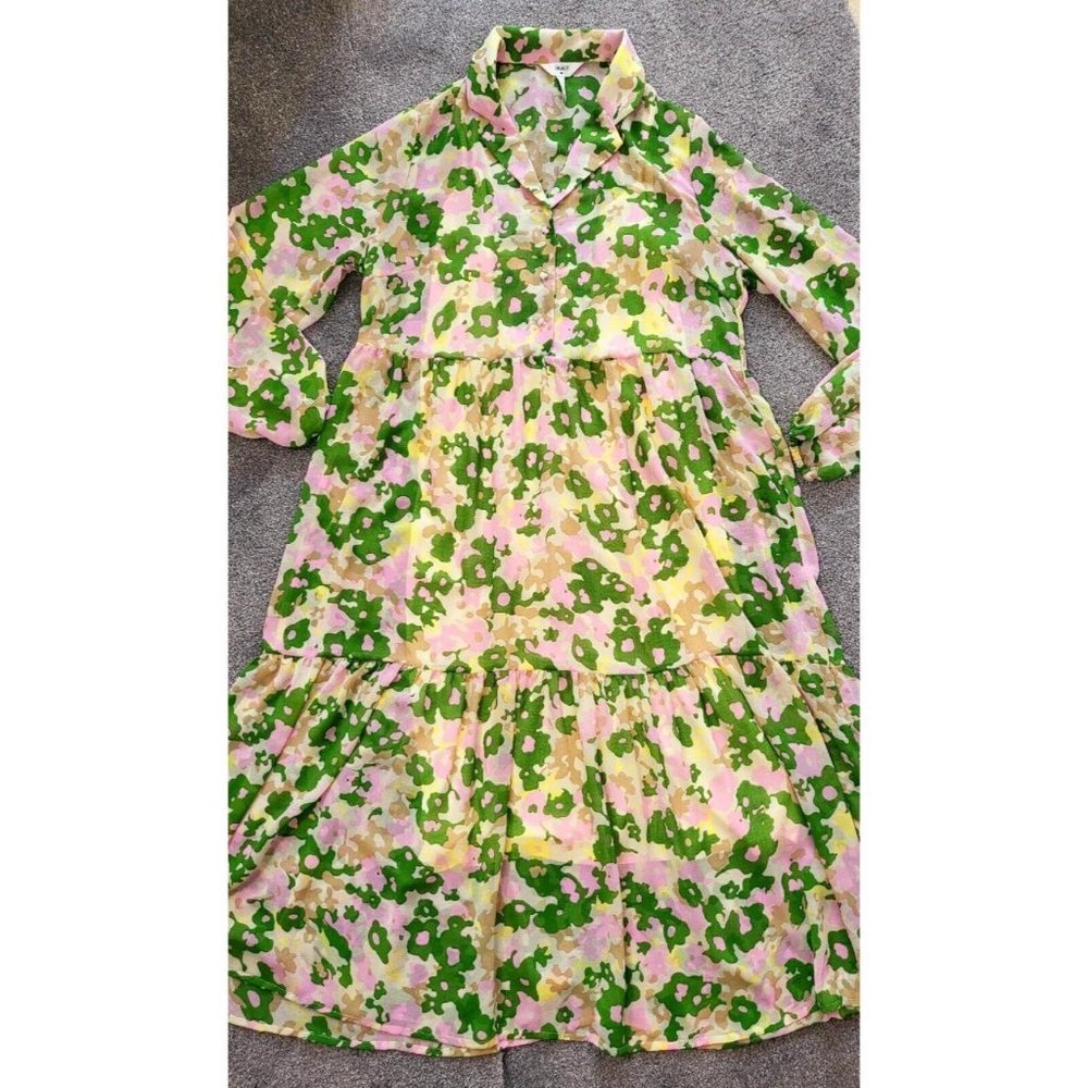 Object Womens Pink and Green Dress
